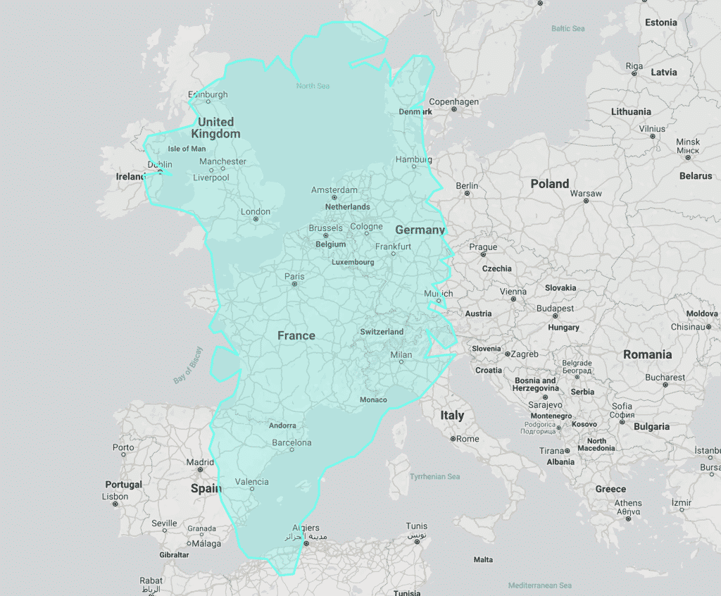 The actual size of Greenland compared with Europe (thetruesize.com)