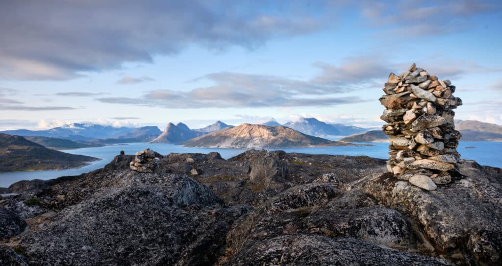 Carin and view above Qaqortoq