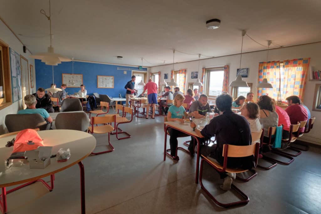 Common area in the Hostel Narsarsuaq in South Greenland