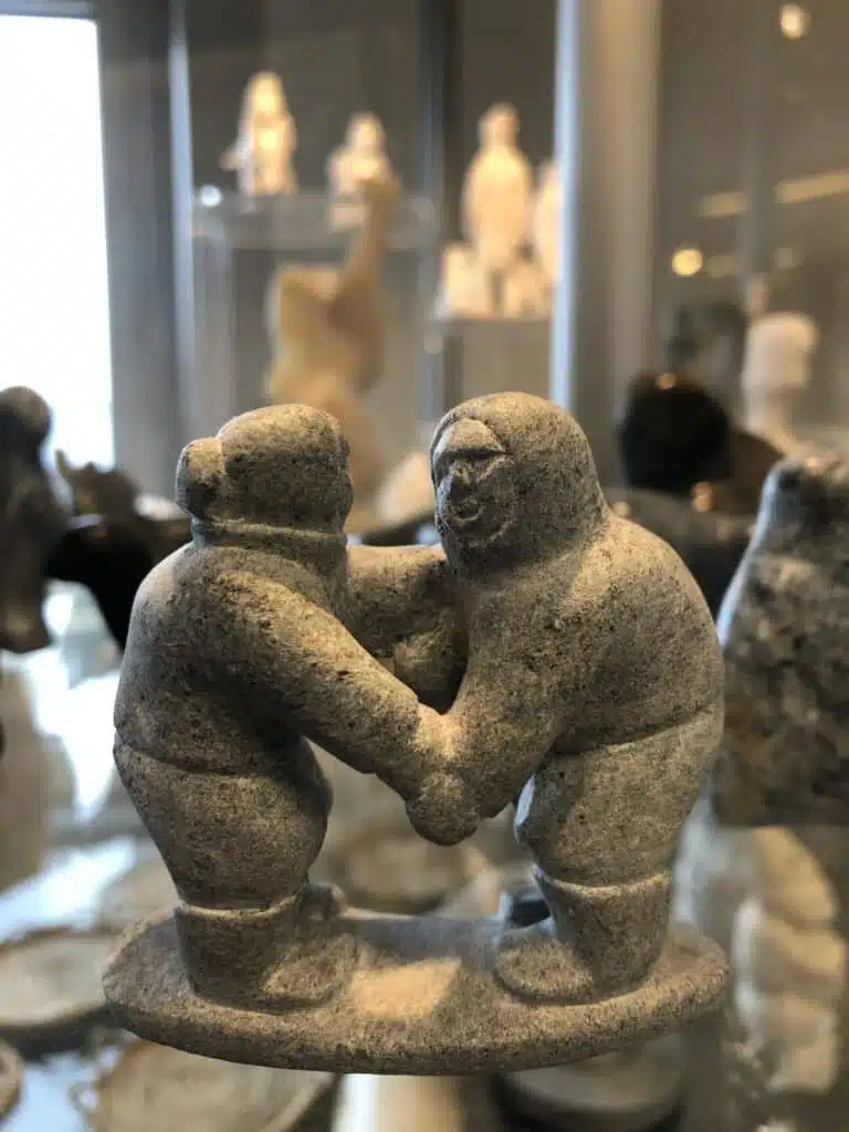 A couple carved in stone, Souvenirs in Greenland