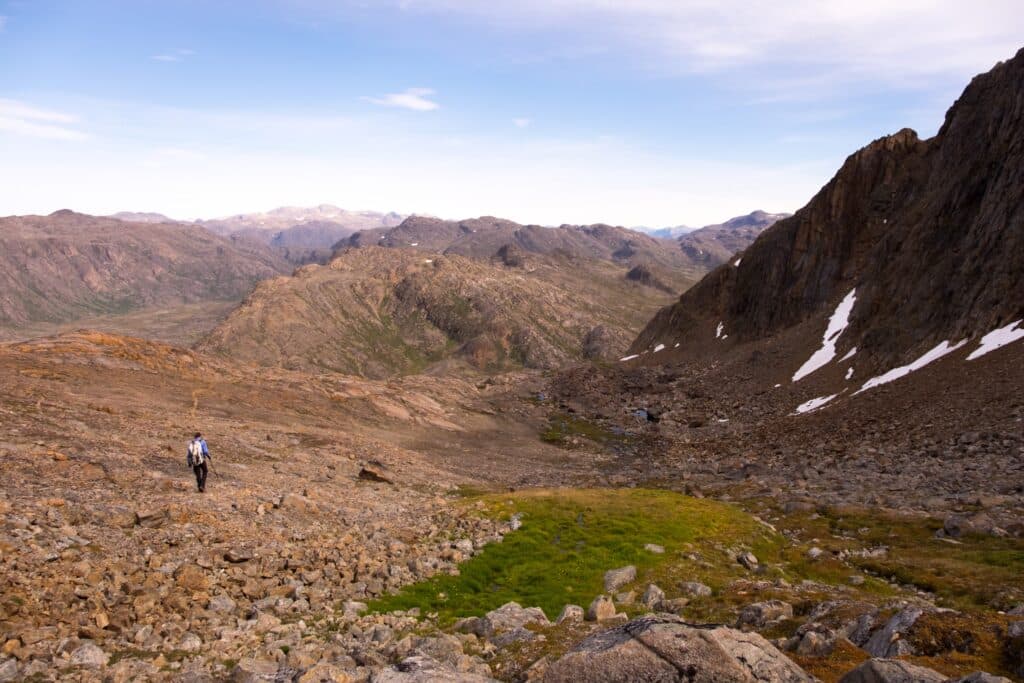 Hiking in the backcountry