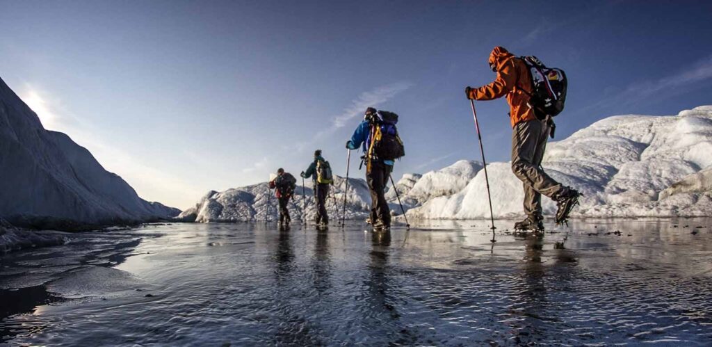 Hiking on the Ice sheet near Kangerlussuaq