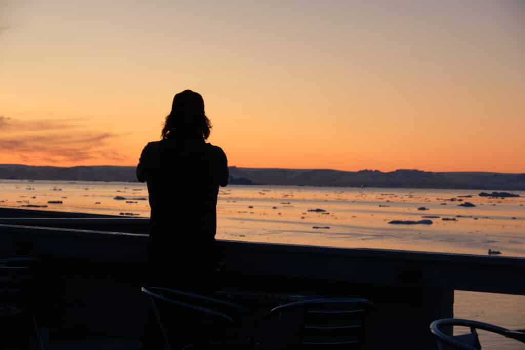 Sunset at the Hotel Icefjord