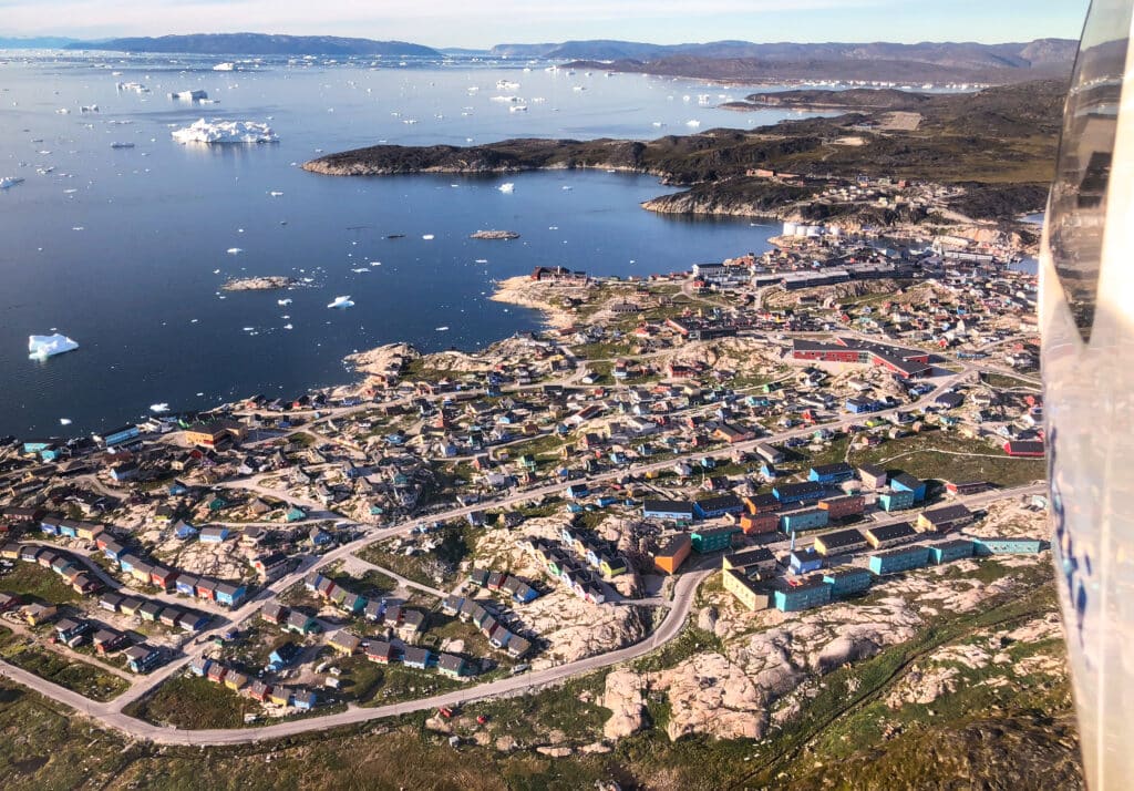 Ilulissat seen from the air