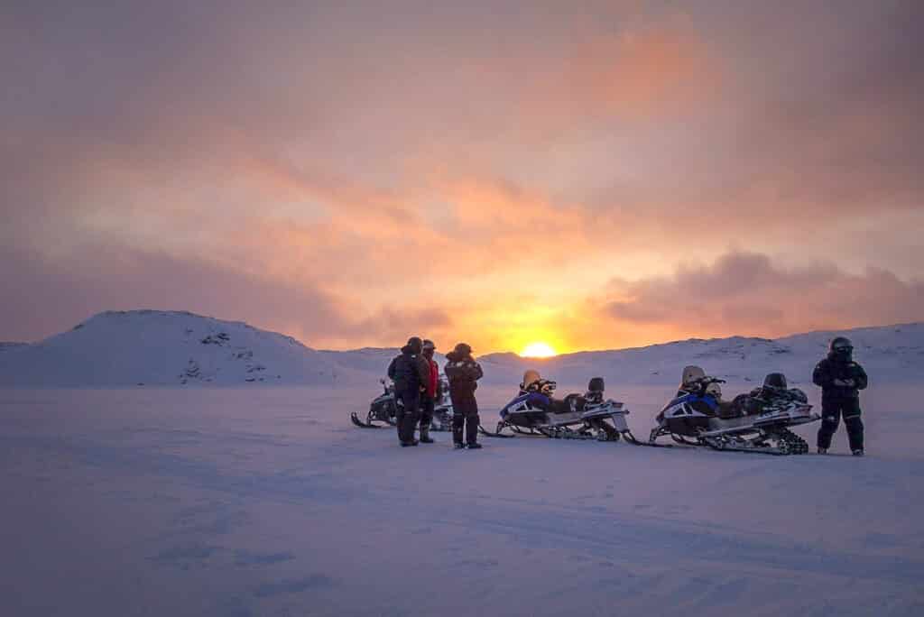 Snowmobiling near Ilulissat