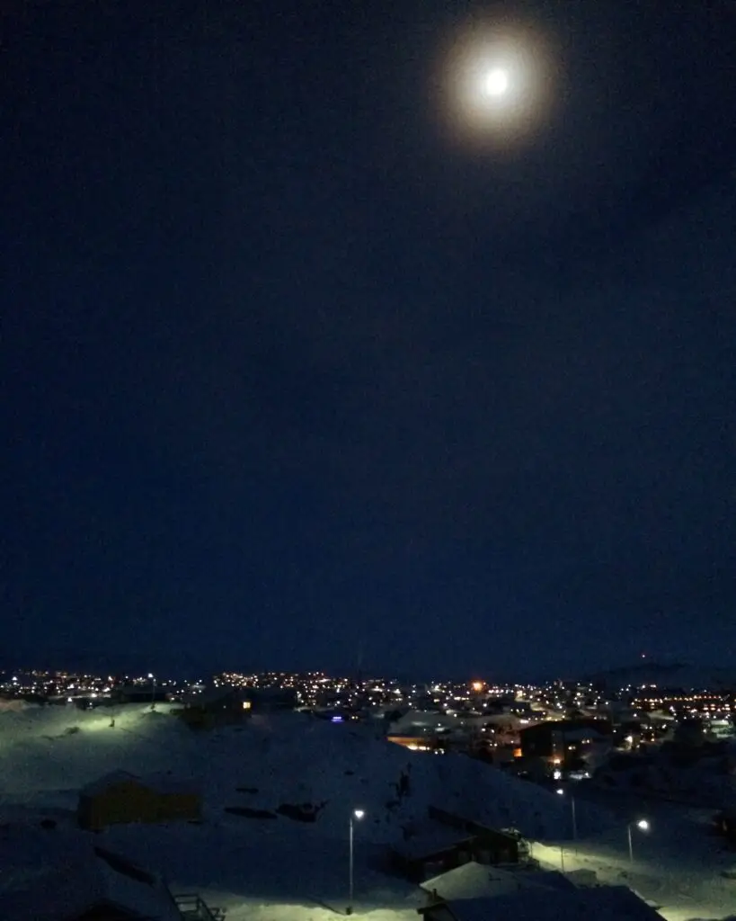 City in the moonlight