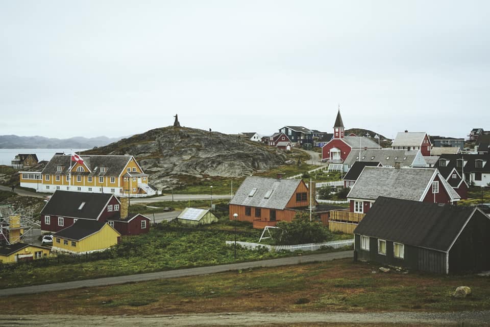 The old hospital and a church in Nuuk