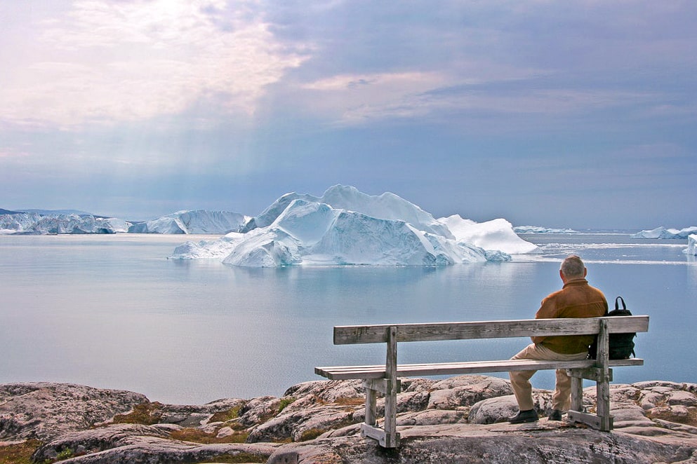 View over Ilulissat icefjord