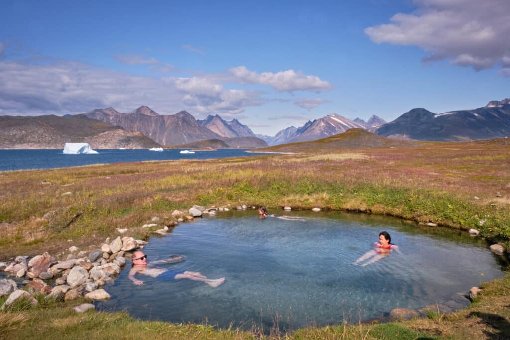 Hot pool halfway between Qaqortoq and Nanortalik