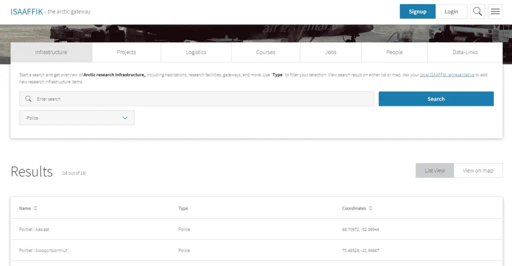 Information from search om Isaaffik website