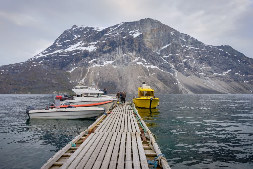 Our boat await to take us back to Nuuk after our fishing and boat tour adventure - Guide to Greenland