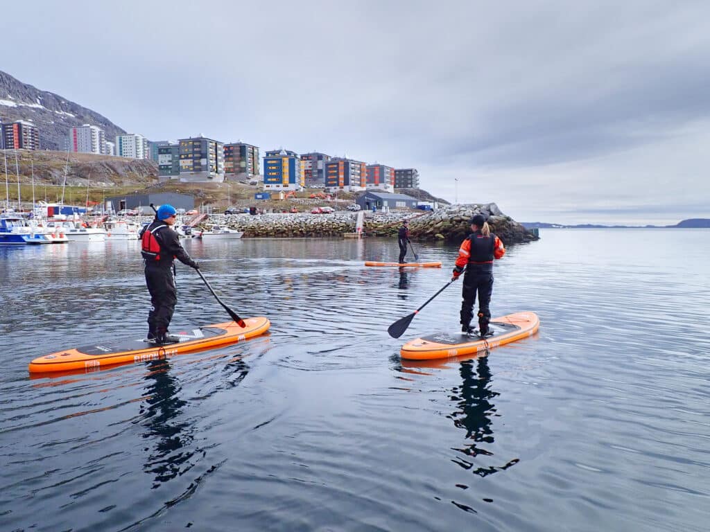 Stand-up paddleboarding introduction in Nuuk - Guide to Greenland
