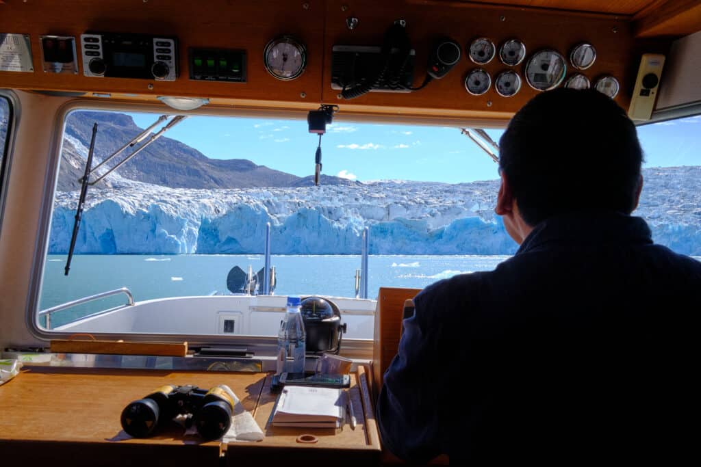 Approaching the glacier that blocks the end of the Eternity Fjord near Maniitsoq