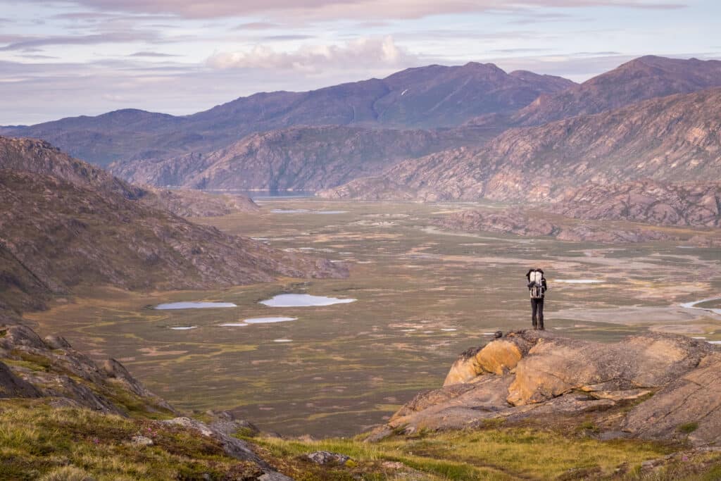 Hiking alone in the vast wilderness of Greenland on the Arctic Circle Trail