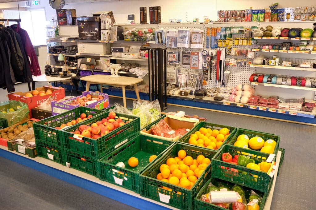 Part of the Pilersuisoq supermarket in the settlement of Kuummiut, East Greenland