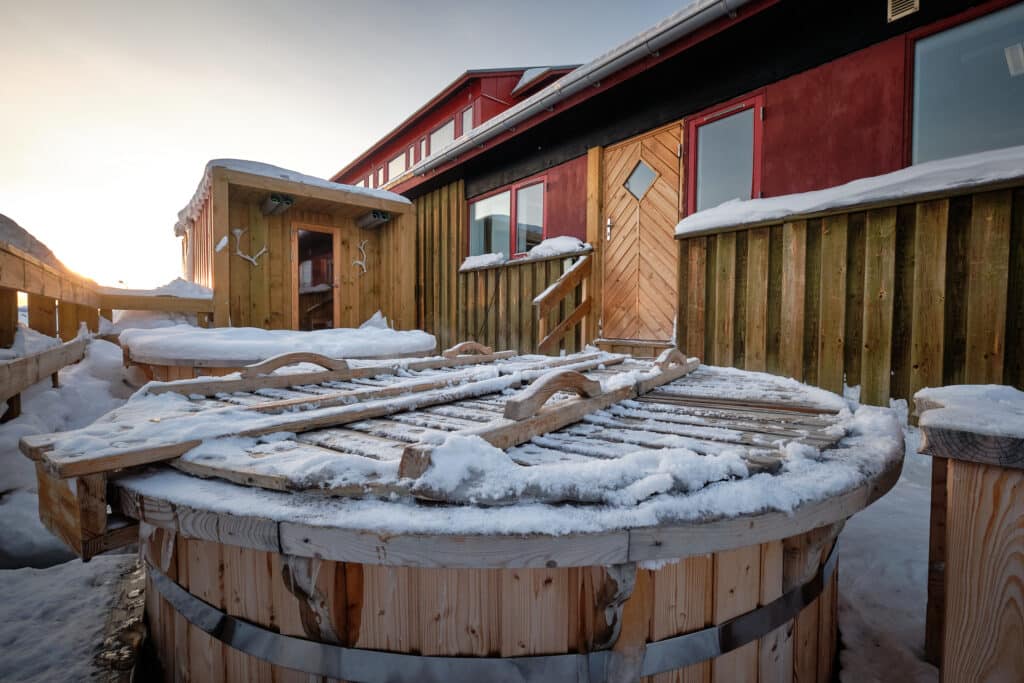 The Arctic Spa on the terrace of the Hotel Sisimiut