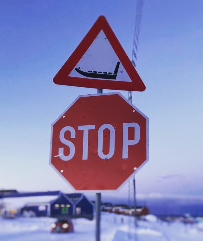 Dogsled sign