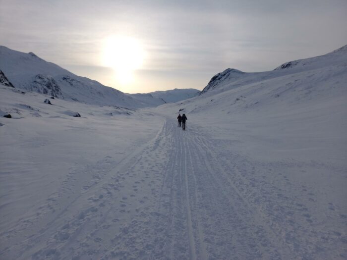 Shy sun at the end of Day 1. Photo: Caroline Bouchard.