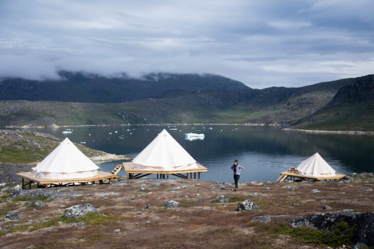 glamping in Nuuk fjord sunny day- Guide to Greenland
