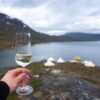 champagne at glamping in Nuuk fjord- Guide to Greenland