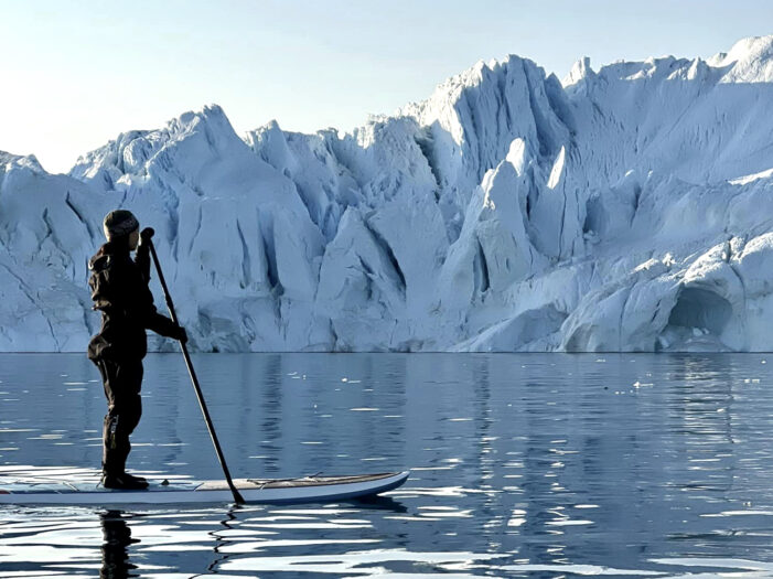 Private Stand-Up Paddle in Ilulissat Icefjord from the boat | Ilulissat