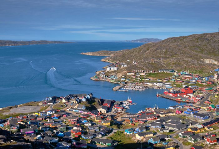 Aerial-view-of-Qaqortoq-from-a-high-mountain-viewpoint-summer-Guide-to-Greenland Aerial-view-of-Qaqortoq-from-a-high-mountain-viewpoint-summer-Guide-to-Greenland