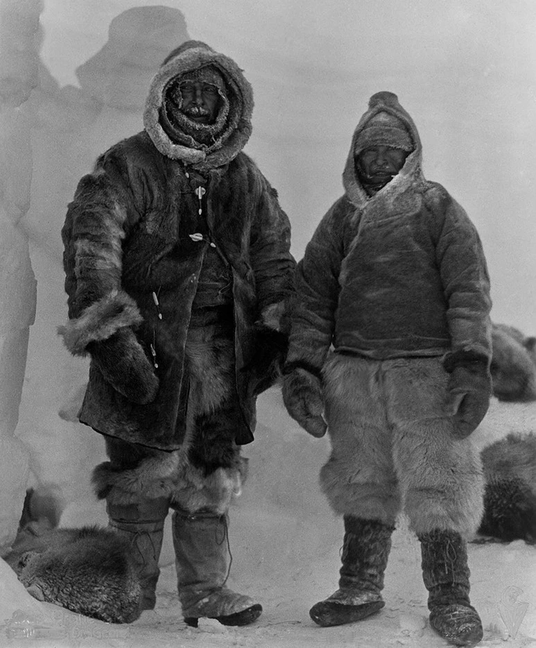 Alfred Wegener and Rasmus Villumsen Koch-Wegener expedition in 1912, Greenland
