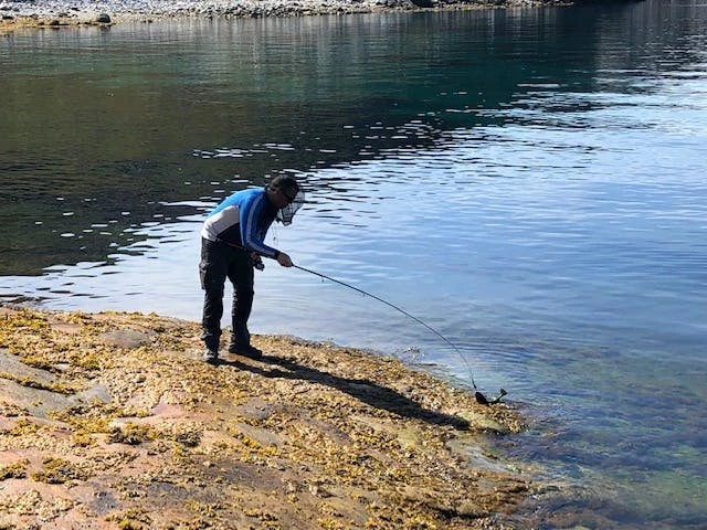 Girl fishing