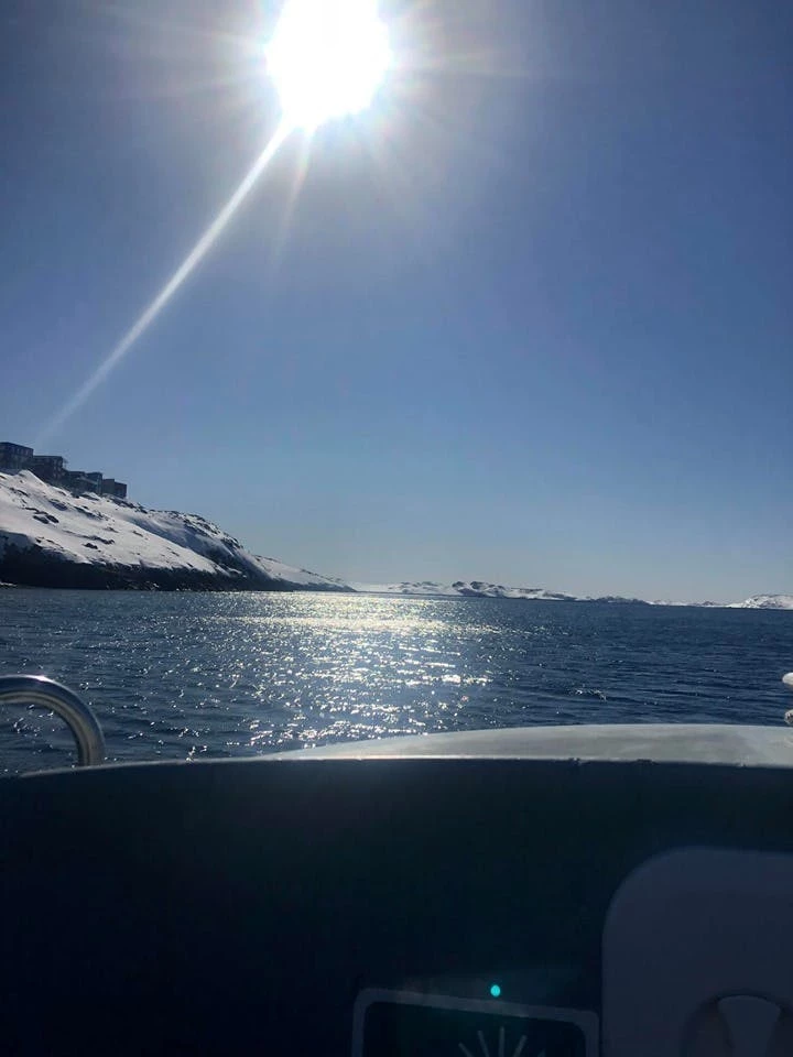 Sun shining down on the water