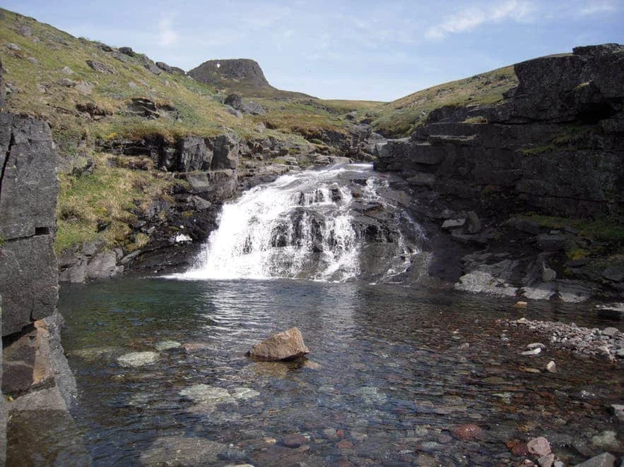 Small waterfall in the south of Greenland