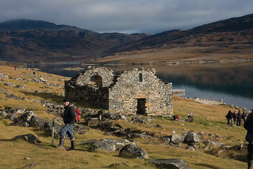 Norse ruins in the town of Upernaviarsuk