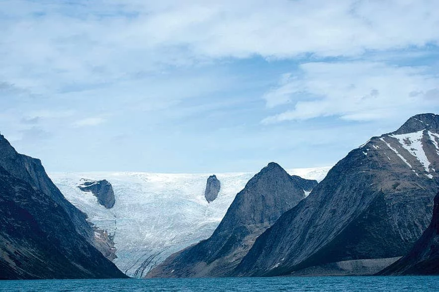 Beautiful glacier seen from a boat