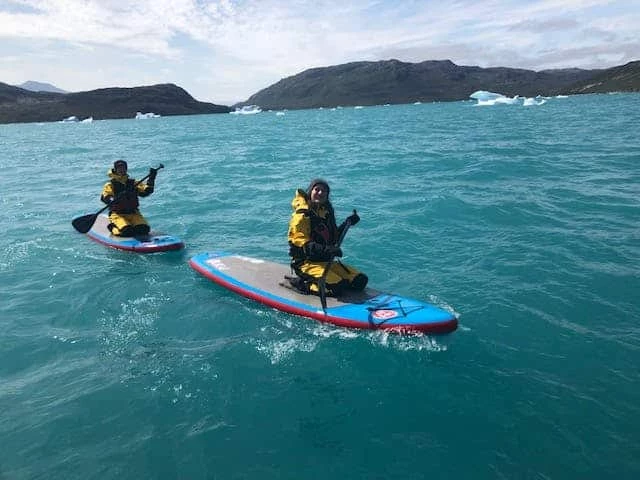 Paddleboarding on the icefjord