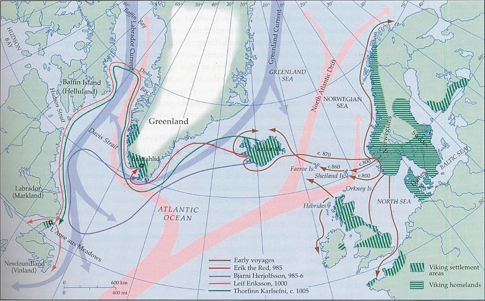 Map of viking routes